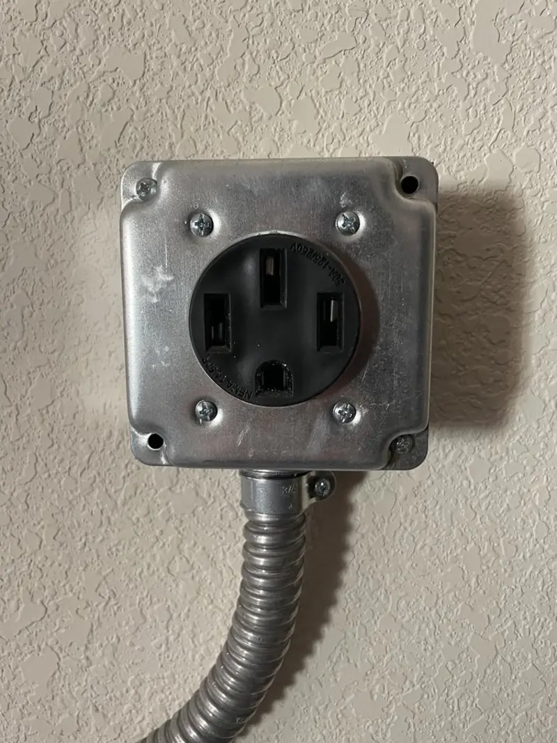 NEMA 14-50 outlet installed for Smart Home Electrical in Fort Polk South